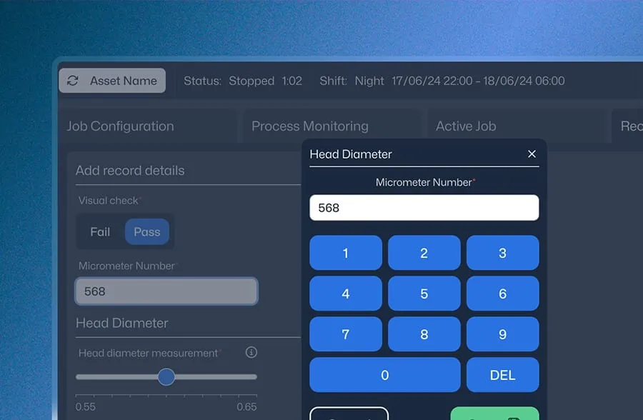 Operator dashboard